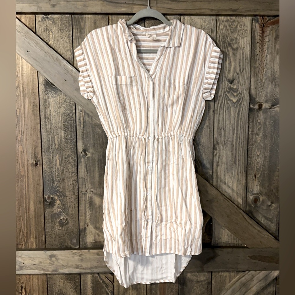 Japana Vertical Striped High Low‎ Dress